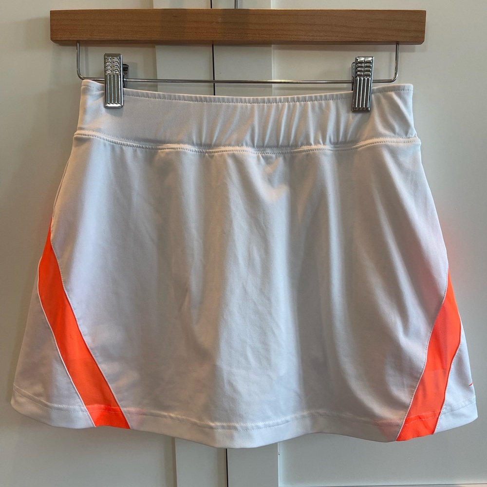 Slazenger White Tennis Skirt with Orange Accents Size Small